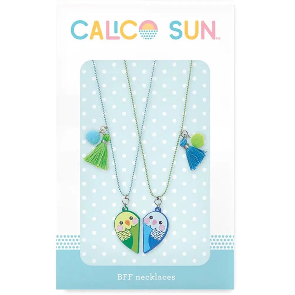Calico Sun Parakeets BFF Charm Necklaces